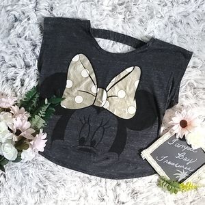 Disney Girl's Cropped Minnie Tee